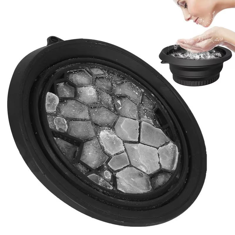 Portable Ice Bath Bowl for Facial Treatments - Folding Washbasin for Skin Care at Home and Travel