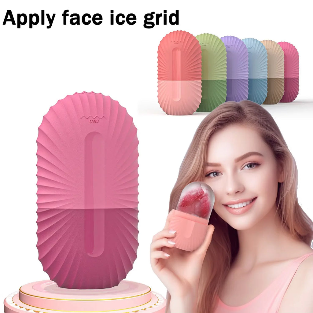Ice Face Roller Ice Cube Beauty Massage Silicone Ice Mold for Eye Puffiness Ice Facial Roller Shrink Pores